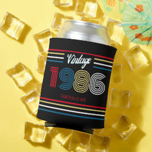 Enfriador De Latas Favor de cumpleaños número 40 Vintage 1986 Retro S