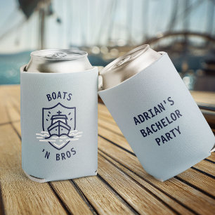 Enfriador De Latas Favor de Despedida de Soltero Boats N Bros Azul