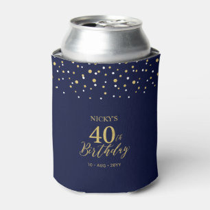 Enfriador De Latas Favor de fiesta de cumpleaños número 40 de color a