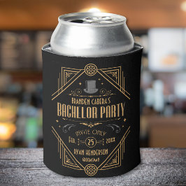 Enfriador De Latas Favor de fiesta de soltero al estilo Art Deco en u