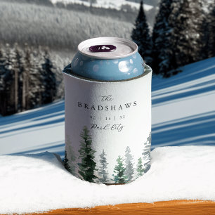 Enfriador De Latas Favor de la boda Evergreen Forest Grove