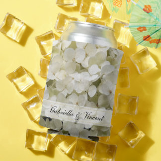 Enfriador De Latas Favor de matrimonio de las flores de hidrangea bla