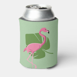 Enfriador De Latas Favor del Partido Tropical Flamingo Rosa
