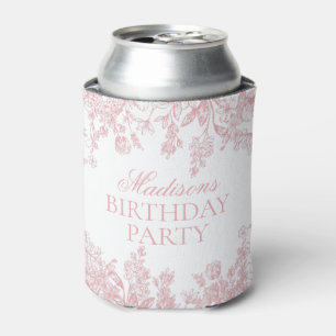 Enfriador De Latas Favoritos de cumpleaños florales vintage de Chinoi