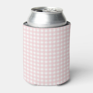 Enfriador De Latas Faye y Lauren Pastel Pink Gingham