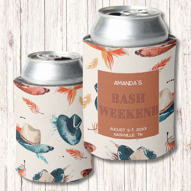 Enfriador De Latas Feathers and Fsombrer Bash Bachelorette Weekend (Subido por el creador)