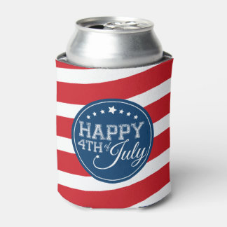 Enfriador De Latas Felices 4 de Julio Estrellas y Rayas