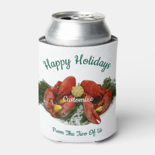 Enfriador De Latas Felices fiestas Lobster Dinner Thunder_Cove