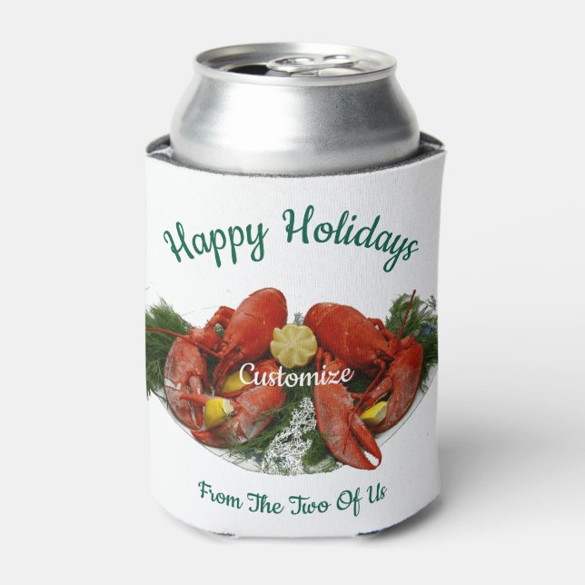Enfriador De Latas Felices fiestas Lobster Dinner Thunder_Cove (Lata Anverso)