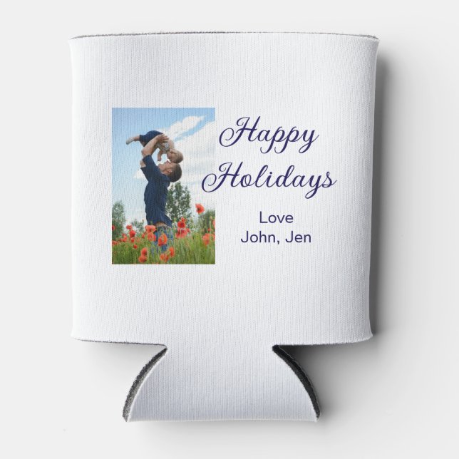 Enfriador De Latas Felices vacaciones padre hijo Navidades regalos fa (Anverso)