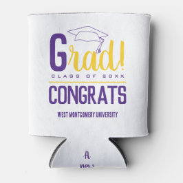 Enfriador De Latas Felicitaciones Grad Cap Morple Yellow