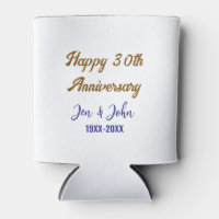 Feliz 30° aniversario de boda de oro azul real