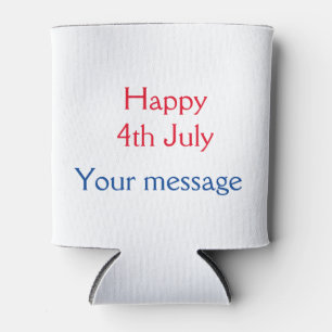 Enfriador De Latas Feliz 4 de julio día de la independencia agregar n