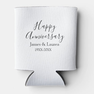 Enfriador De Latas Feliz aniversario boda fecha año simple mi