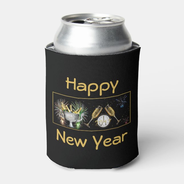 Enfriador De Latas Feliz Año Nuevo (Lata Anverso)