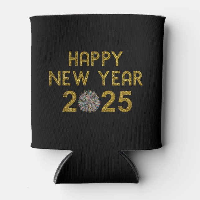 Enfriador De Latas Feliz Año Nuevo 2025 (Anverso)