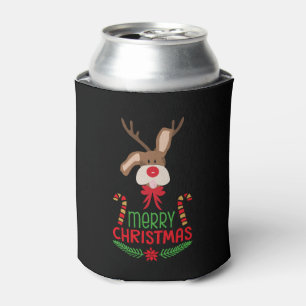 Enfriador De Latas Feliz Camisa de Navidad, Rudolph-Navidades