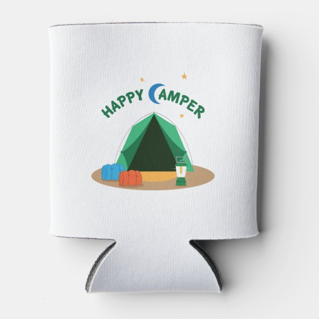 Enfriador De Latas Feliz Camper (Anverso)