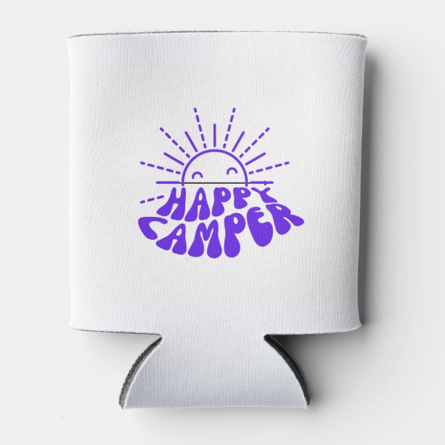 Enfriador De Latas Feliz Camper en una (Anverso)