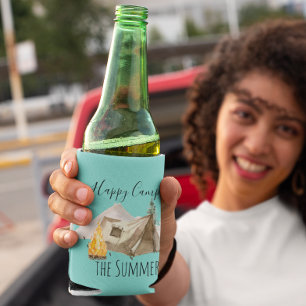 Enfriador De Latas Feliz Campers RV Mountains Camping Camp Family