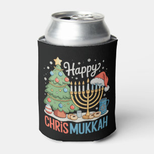 Enfriador De Latas Feliz Chrismukkah Janucá Navidad Chanukah