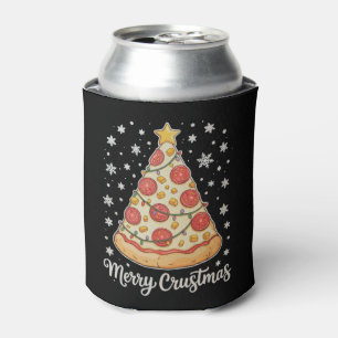 Enfriador De Latas Feliz Crustmas Pizza Árbol de Navidad Luces de Nav
