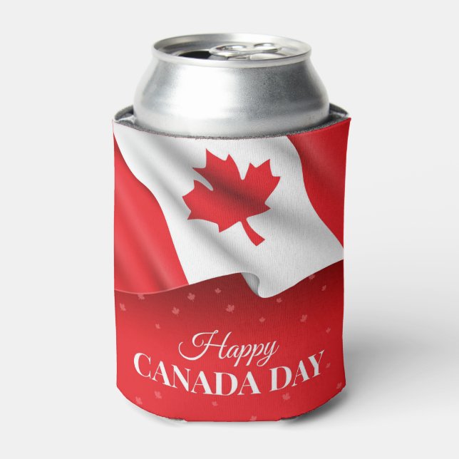 Enfriador De Latas Feliz Día de Canadá (Lata Anverso)