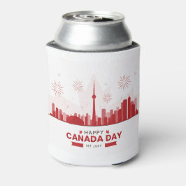 Enfriador De Latas Feliz Día de Canadá Refrigerador de bebidas