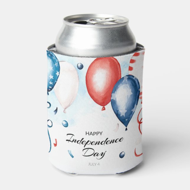 Enfriador De Latas Feliz Día de la Independencia (Lata Anverso)