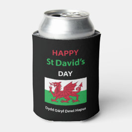 Enfriador De Latas Feliz Día de San David Dydd Gæyl Dewi Hapus