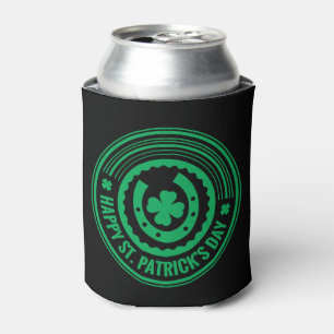 Enfriador De Latas Feliz Día de San Patricio, afortunado verde cuatro