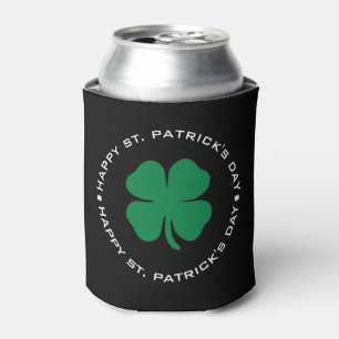 Enfriador De Latas Feliz Día de San Patricio Shamrock Lucky Charm