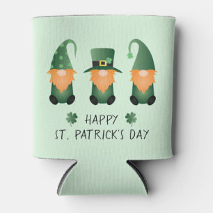 Enfriador De Latas Feliz Día de San Patrones Gnomes Green