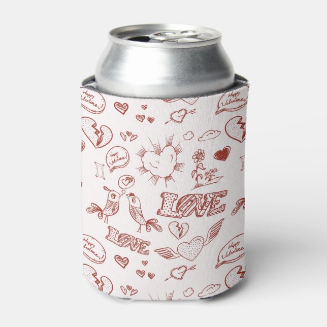 Enfriador De Latas Feliz Día de San Valentín (Lata Anverso)