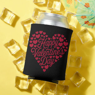 Enfriador De Latas Feliz Día de San Valentín Corazón de Amor