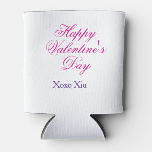 Enfriador De Latas Feliz día de San Valentín rosa morado xoxo amor no
