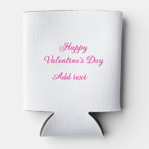 Enfriador De Latas Feliz día de San Valentín texto nombre mensaje ros