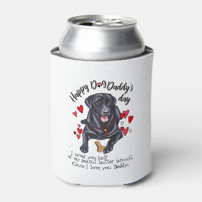Enfriador De Latas Feliz Día del Padre de tu Labrador Recuperador (Lata Anverso)