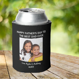 Enfriador De Latas Feliz Día del Padre Foto Negra