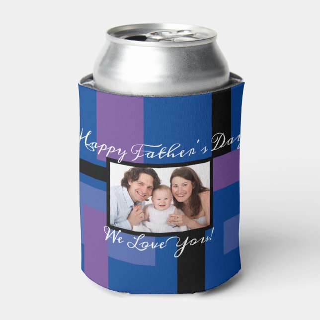 Enfriador De Latas Feliz Día del Padre Personalizado 1 Foto moderna (Lata Anverso)