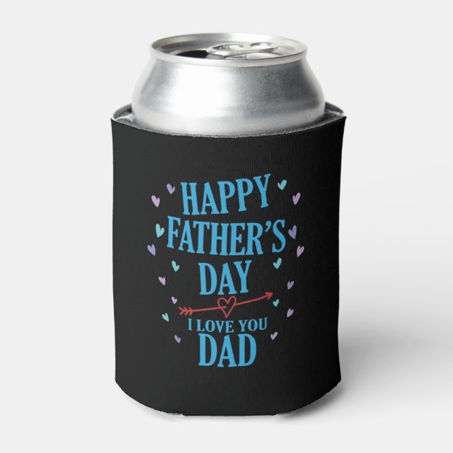 Enfriador De Latas Feliz Día del Padre te amo papá (Lata Anverso)
