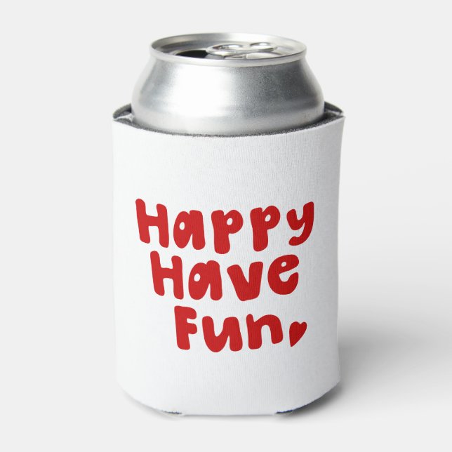 Enfriador De Latas Feliz Diversión (Lata Anverso)