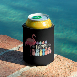 Enfriador De Latas Feliz Flamingo de Pascua