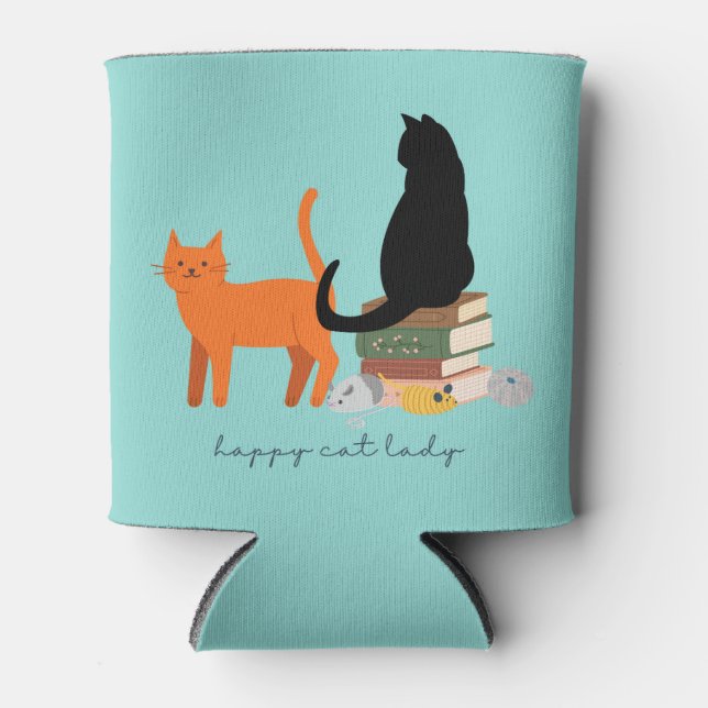 Enfriador De Latas Feliz Gato (Anverso)