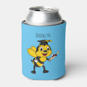 Enfriador De Latas Feliz graduación de abejas personalizados