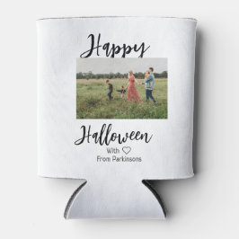 Enfriador De Latas Feliz Halloween agregar nombre de familia foto sim