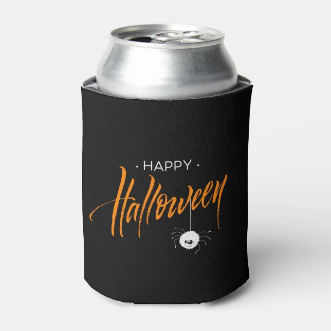 Enfriador De Latas Feliz Halloween Araña (Lata Anverso)
