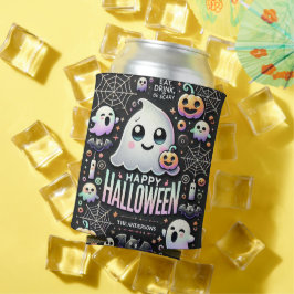 Enfriador De Latas Feliz Halloween Fantasma Cuidadosa