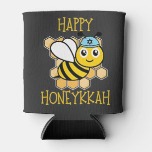 Enfriador De Latas Feliz Honeykkah Honey Bee Hanukkah Jewish