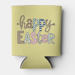 Enfriador De Latas Feliz Leopardo de primavera del conejo floral de P